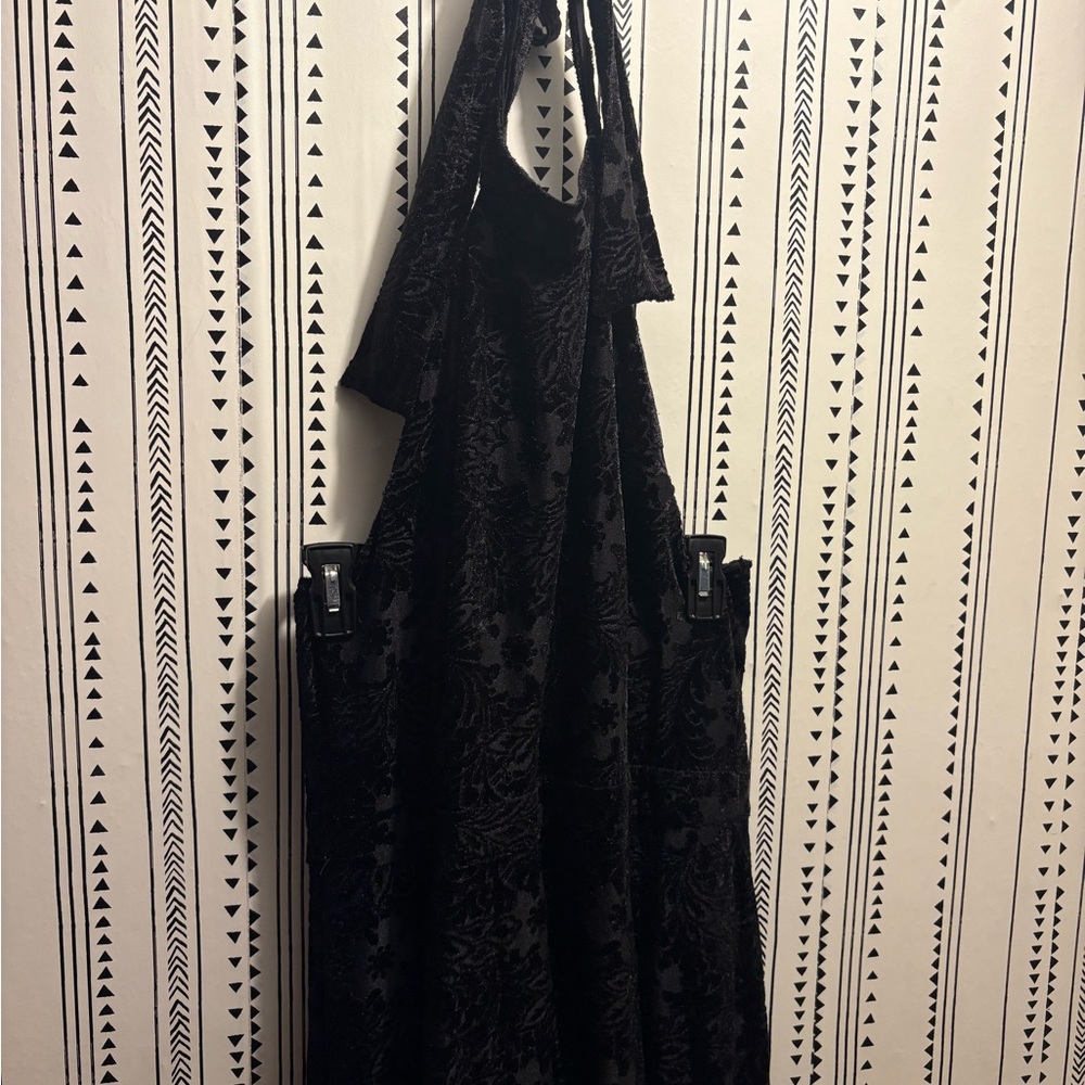 Elegant Black Halter Dress